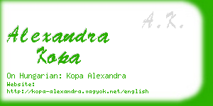 alexandra kopa business card